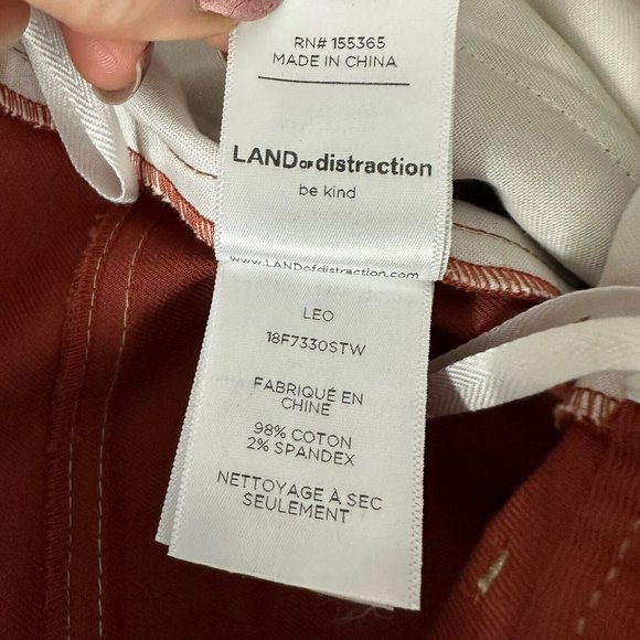 Land Of Distraction Rust Burnt Orange Shorts Sz 6 High Waist Leo - Picture 9 of 9